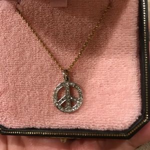 Juicy couture peace sign necklace